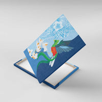 Guatemala Quetzal Bird Canvas Wall Art Monja Blanca Flowers