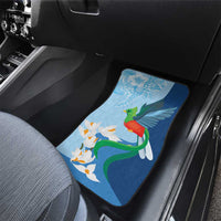 Guatemala Quetzal Bird Car Mats Monja Blanca Flowers