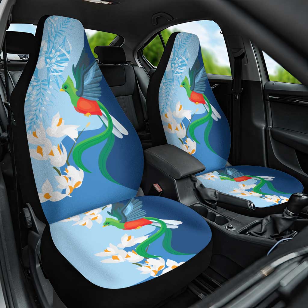Guatemala Quetzal Bird Car Seat Cover Monja Blanca Flowers