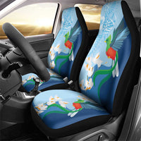 Guatemala Quetzal Bird Car Seat Cover Monja Blanca Flowers