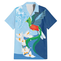 Guatemala Quetzal Bird Family Matching Mermaid Dress and Hawaiian Shirt Monja Blanca Flowers
