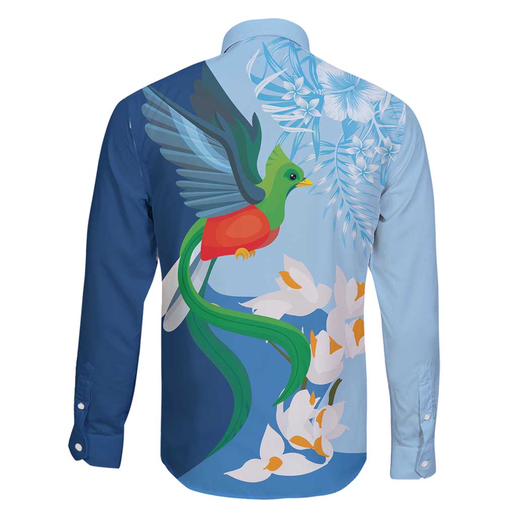 Guatemala Quetzal Bird Family Matching Puletasi and Hawaiian Shirt Monja Blanca Flowers