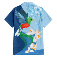 Guatemala Quetzal Bird Family Matching Tank Maxi Dress and Hawaiian Shirt Monja Blanca Flowers