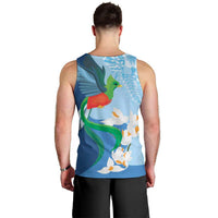 Guatemala Quetzal Bird Men Tank Top Monja Blanca Flowers