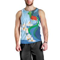 Guatemala Quetzal Bird Men Tank Top Monja Blanca Flowers