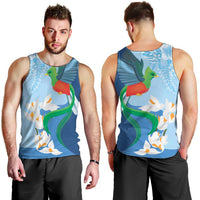 Guatemala Quetzal Bird Men Tank Top Monja Blanca Flowers