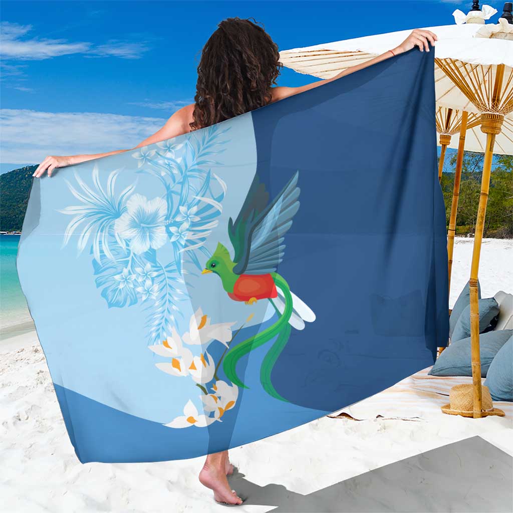 Guatemala Quetzal Bird Sarong Monja Blanca Flowers