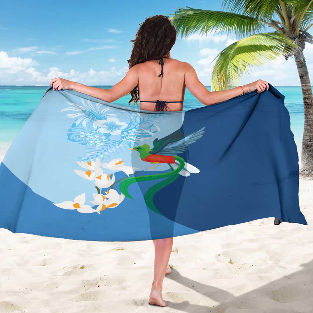 Guatemala Quetzal Bird Sarong Monja Blanca Flowers