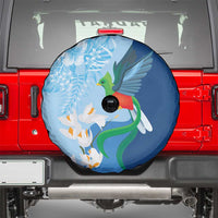 Guatemala Quetzal Bird Spare Tire Cover Monja Blanca Flowers