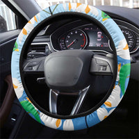 Guatemala Quetzal Bird Steering Wheel Cover Monja Blanca Flowers