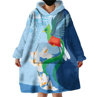 Guatemala Quetzal Bird Wearable Blanket Hoodie Monja Blanca Flowers