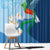 Guatemala Quetzal Bird Window Curtain Monja Blanca Flowers