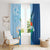 Guatemala Quetzal Bird Window Curtain Monja Blanca Flowers