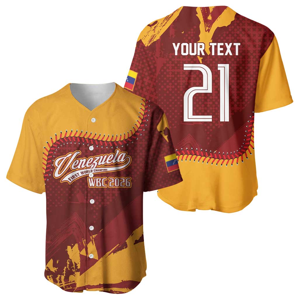 Venezuela Baseball First World Champion 2026 Custom Baseball Jersey