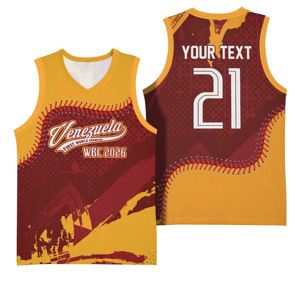 Venezuela Baseball First World Champion 2026 Custom Basketball Jersey