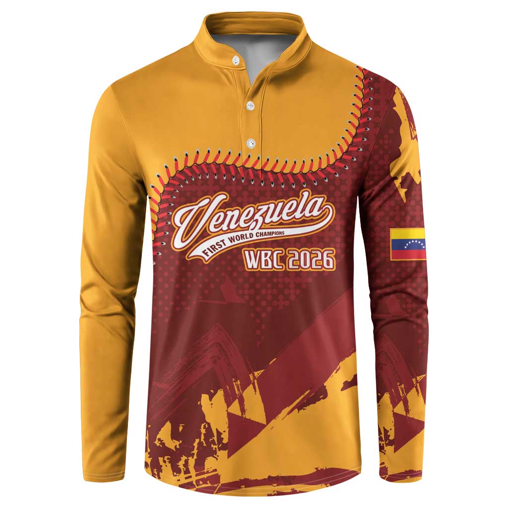 Venezuela Baseball First World Champion 2026 Custom Button Sweatshirt