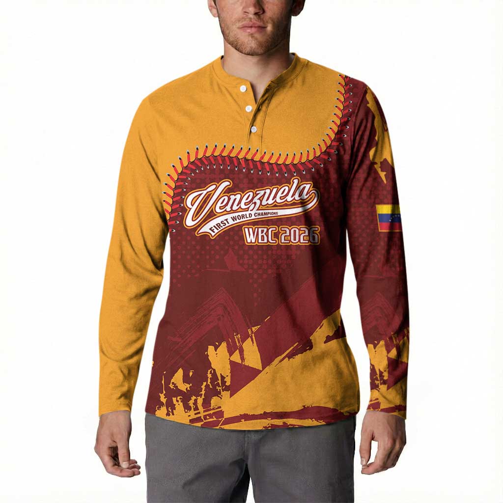 Venezuela Baseball First World Champion 2026 Custom Button Sweatshirt