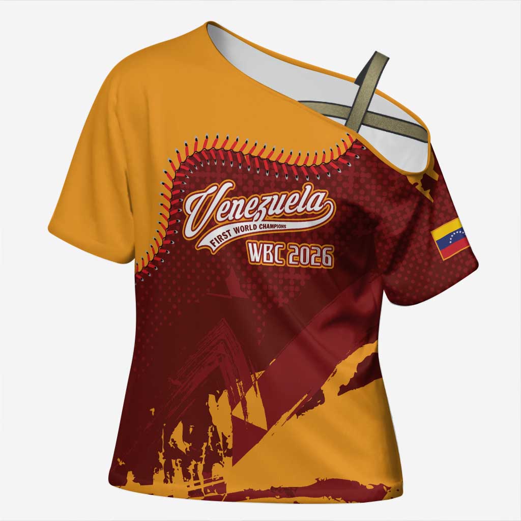 Venezuela Baseball First World Champion 2026 Custom Cross Shoulder Shirt