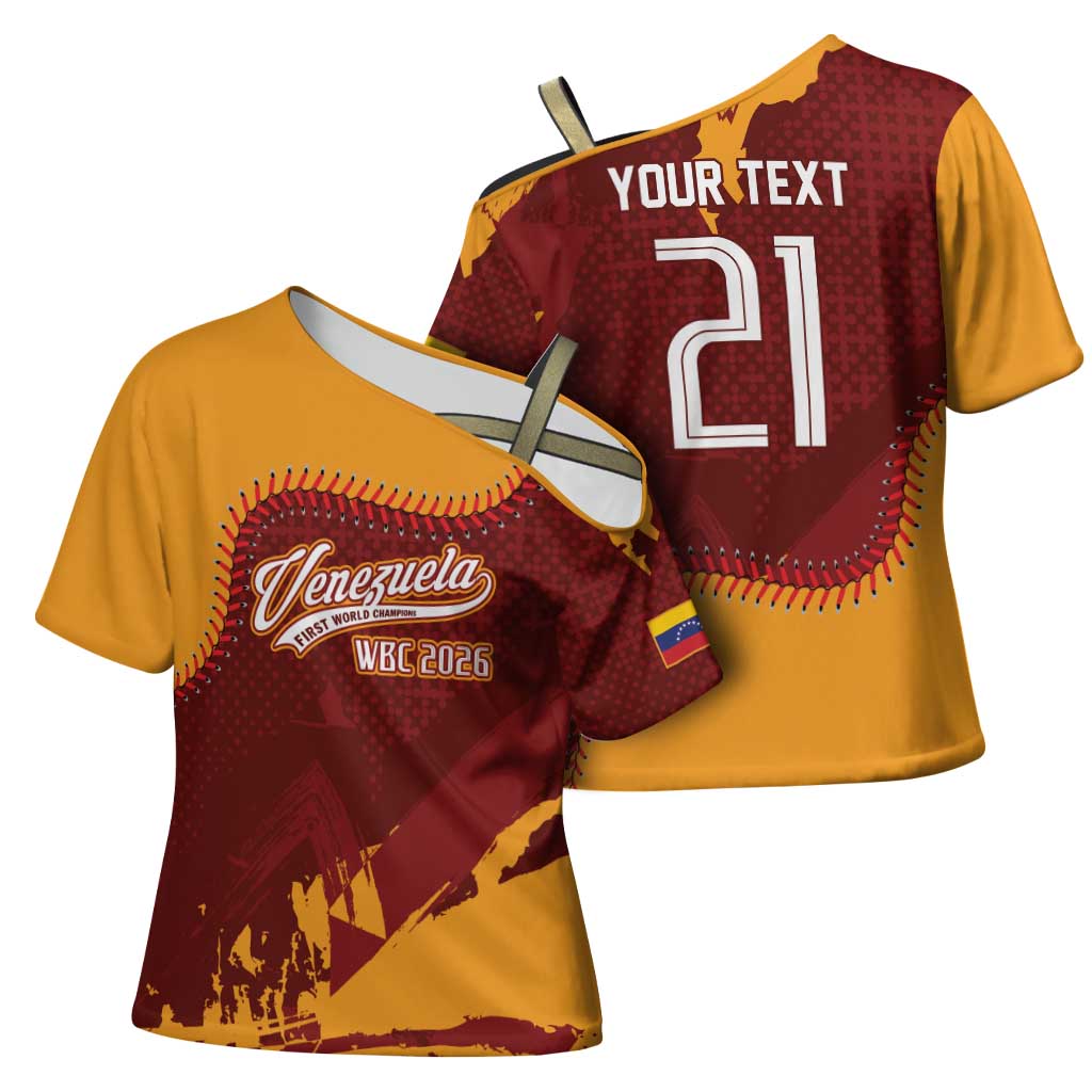 Venezuela Baseball First World Champion 2026 Custom Cross Shoulder Shirt