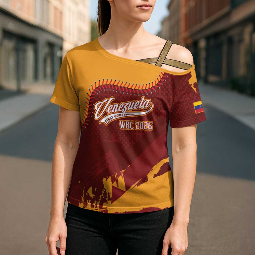 Venezuela Baseball First World Champion 2026 Custom Cross Shoulder Shirt