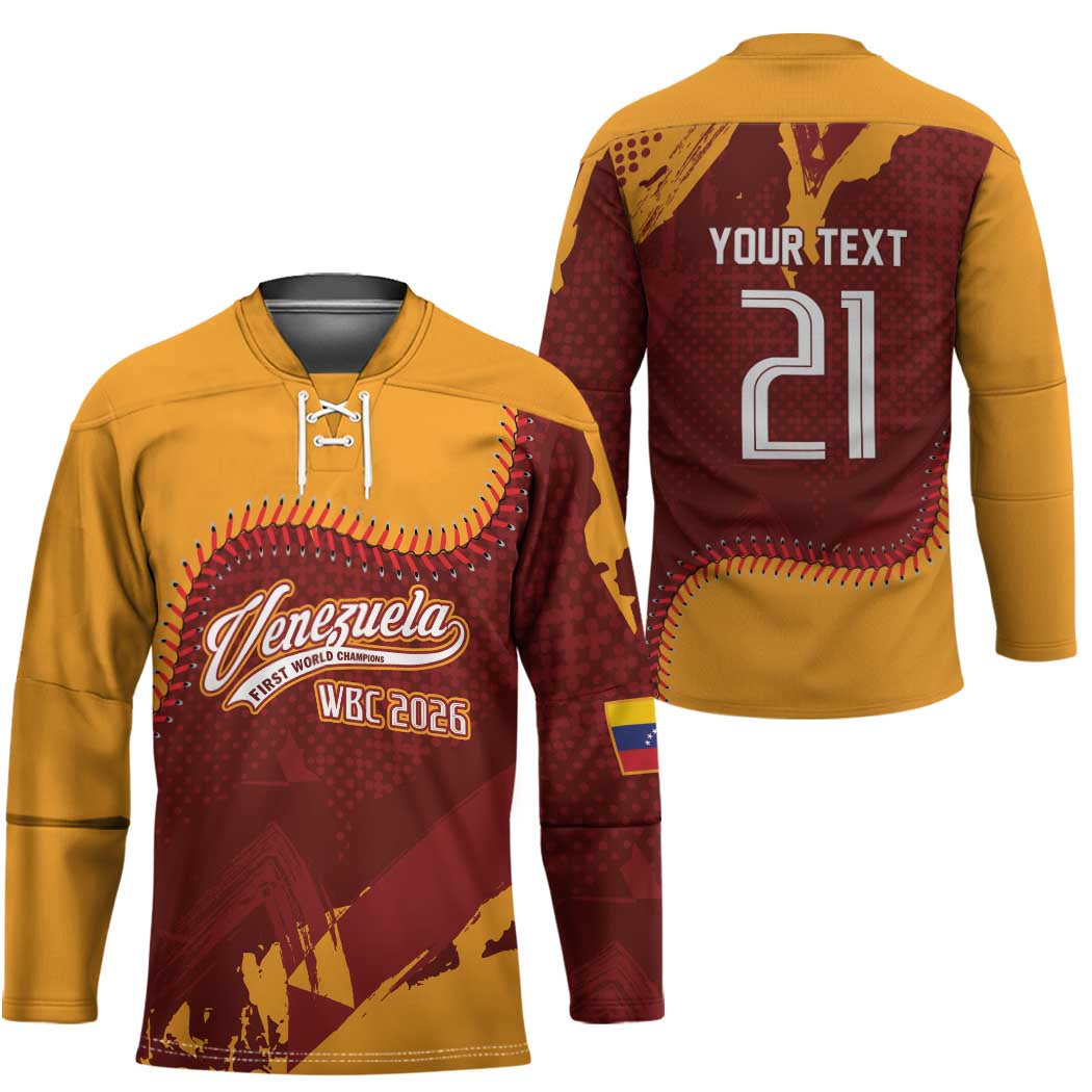 Venezuela Baseball First World Champion 2026 Custom Hockey Jersey
