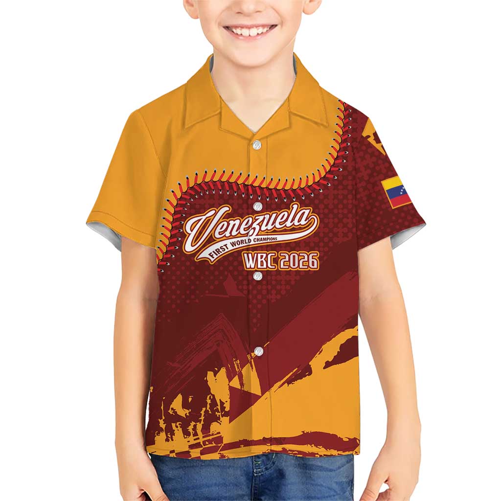 Venezuela Baseball First World Champion 2026 Custom Kid Hawaiian Shirt