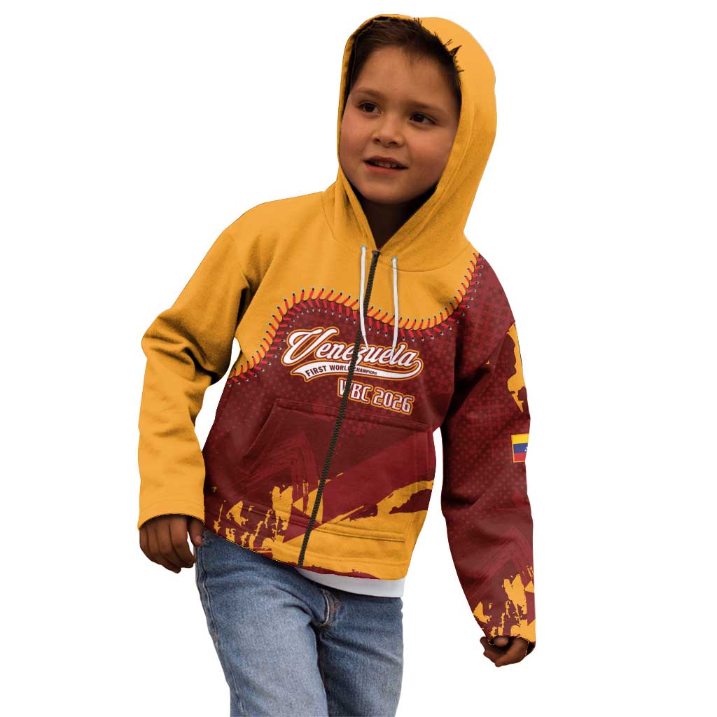 Venezuela Baseball First World Champion 2026 Custom Kid Hoodie