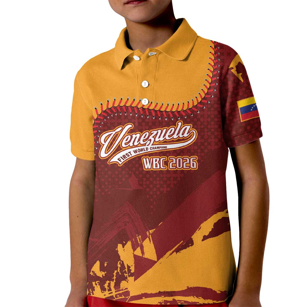 Venezuela Baseball First World Champion 2026 Custom Kid Polo Shirt