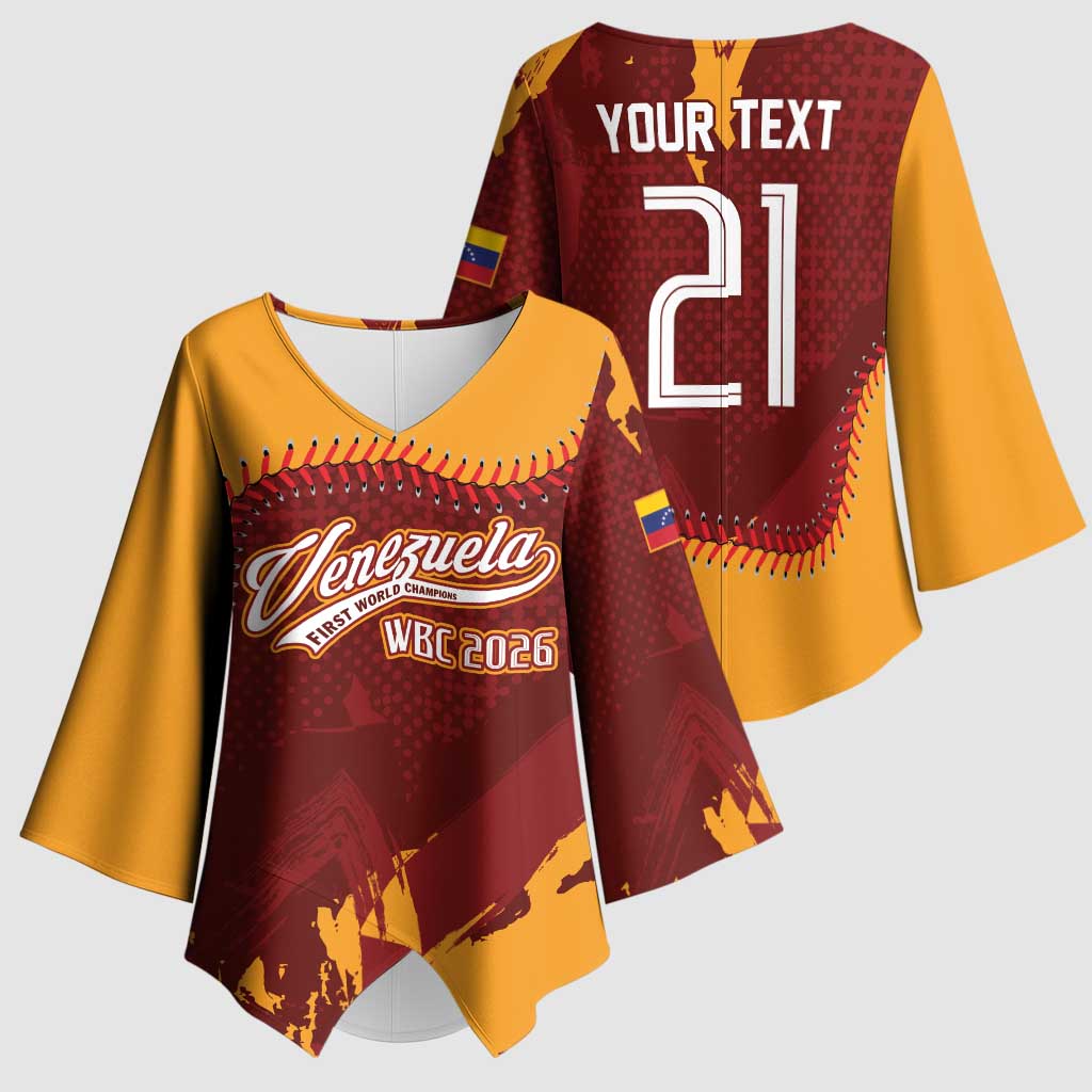 Venezuela Baseball First World Champion 2026 Custom Kimono Sleeve Blouse