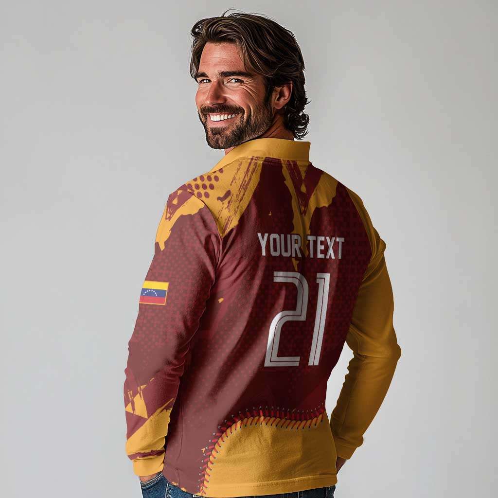 Venezuela Baseball First World Champion 2026 Custom Long Sleeve Polo Shirt