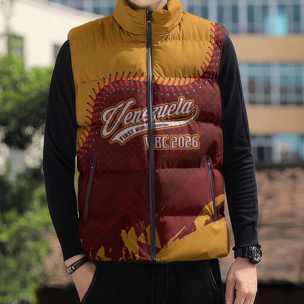 Venezuela Baseball First World Champion 2026 Custom Sleeveless Puffer Jacket