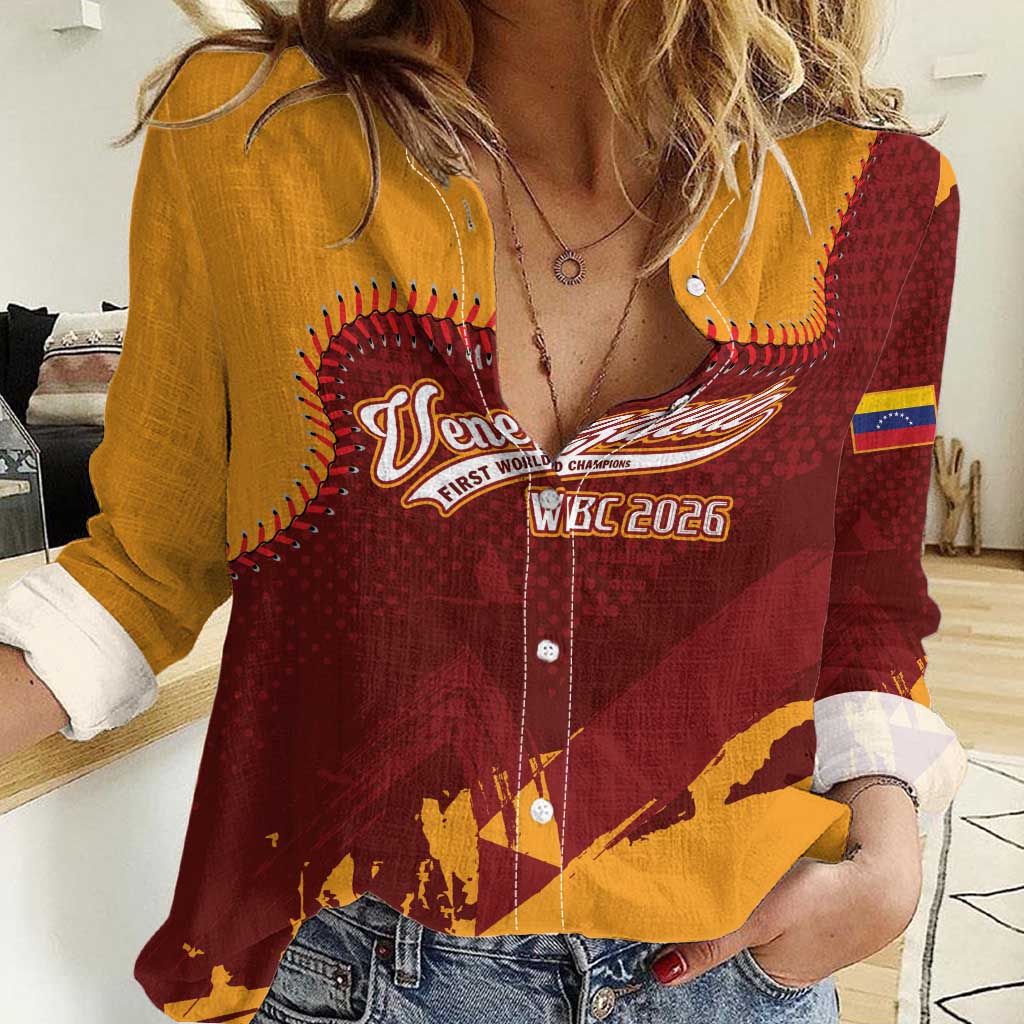 Venezuela Baseball First World Champion 2026 Custom Women Casual Shirt