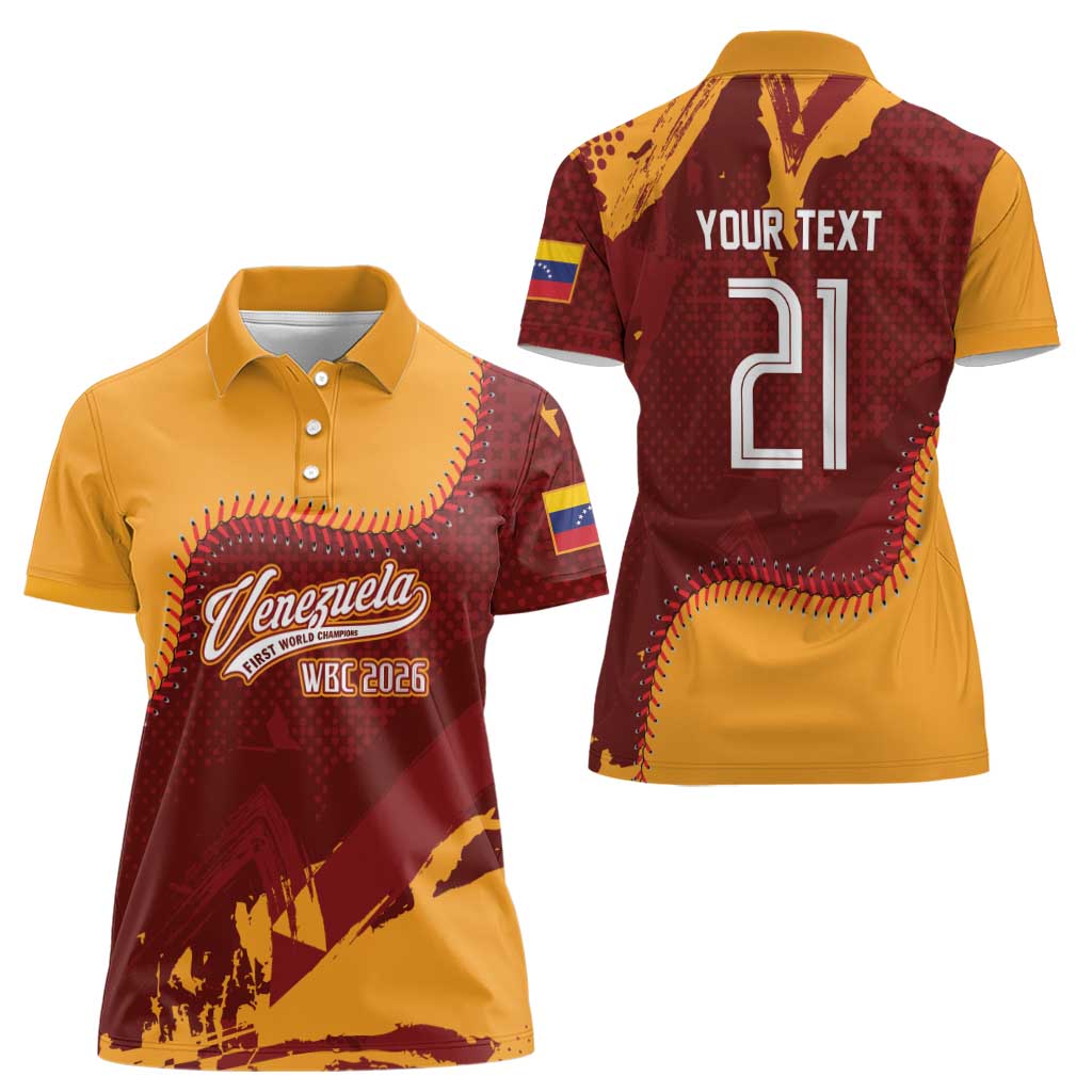 Venezuela Baseball First World Champion 2026 Custom Women Polo Shirt