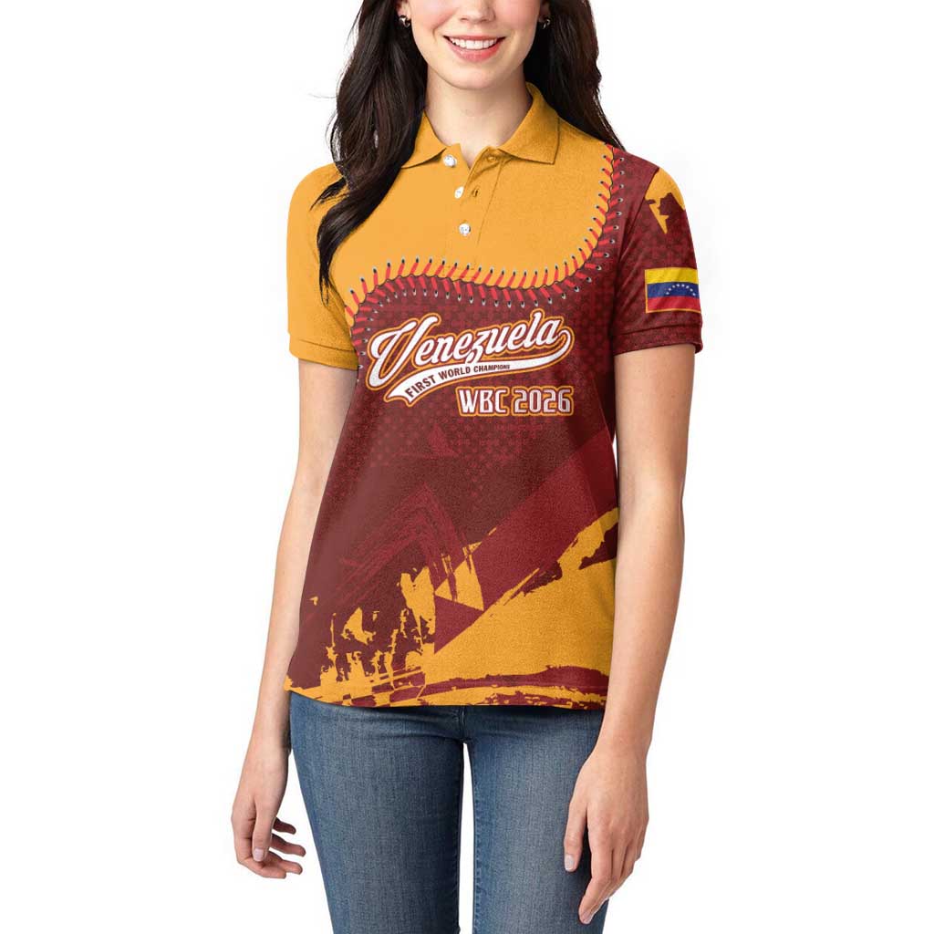 Venezuela Baseball First World Champion 2026 Custom Women Polo Shirt