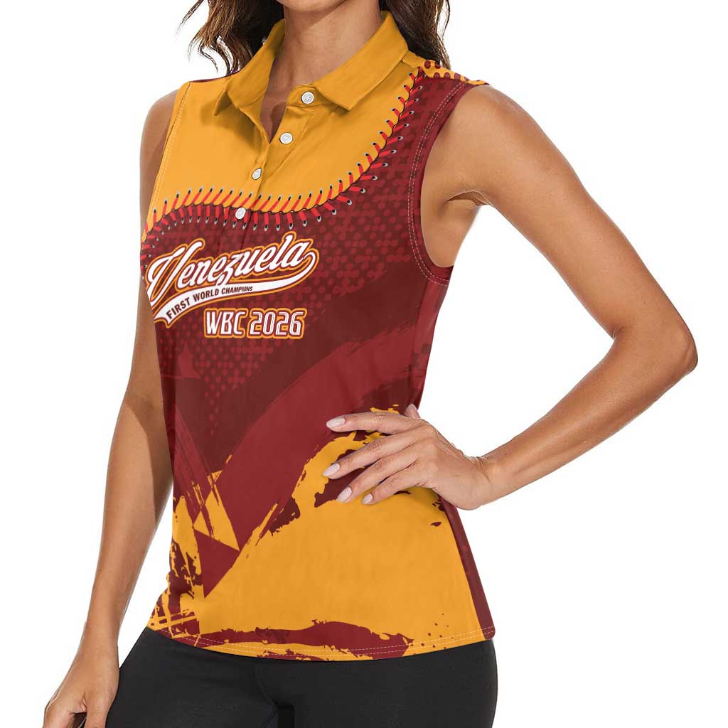 Venezuela Baseball First World Champion 2026 Custom Women Sleeveless Polo Shirt