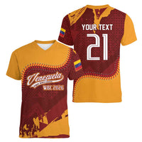 Venezuela Baseball First World Champion 2026 Custom Women V-Neck T-Shirt