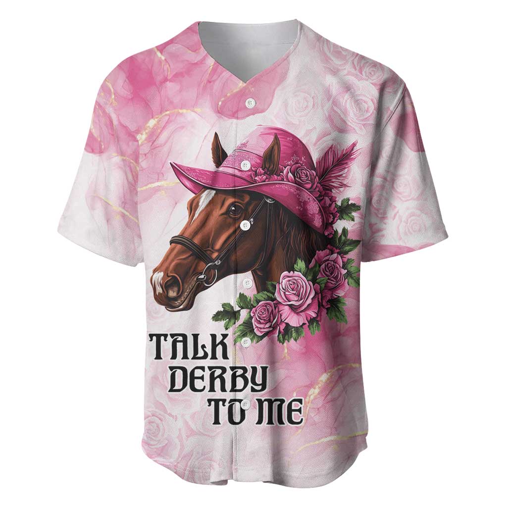 Personalized Kentucky Horse Race Baseball Jersey Big Hats And Horses Pink Out Party