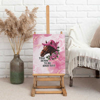 Personalized Kentucky Horse Race Canvas Wall Art Big Hats And Horses Pink Out Party