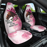 Personalized Kentucky Horse Race Car Seat Cover Big Hats And Horses Pink Out Party