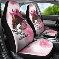 Personalized Kentucky Horse Race Car Seat Cover Big Hats And Horses Pink Out Party