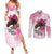 Personalized Kentucky Horse Race Couples Matching Summer Maxi Dress and Long Sleeve Button Shirt Big Hats And Horses Pink Out Party