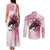 Personalized Kentucky Horse Race Couples Matching Tank Maxi Dress and Long Sleeve Button Shirt Big Hats And Horses Pink Out Party