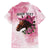 Personalized Kentucky Horse Race Family Matching Off The Shoulder Long Sleeve Dress and Hawaiian Shirt Big Hats And Horses Pink Out Party