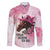 Personalized Kentucky Horse Race Family Matching Puletasi and Hawaiian Shirt Big Hats And Horses Pink Out Party