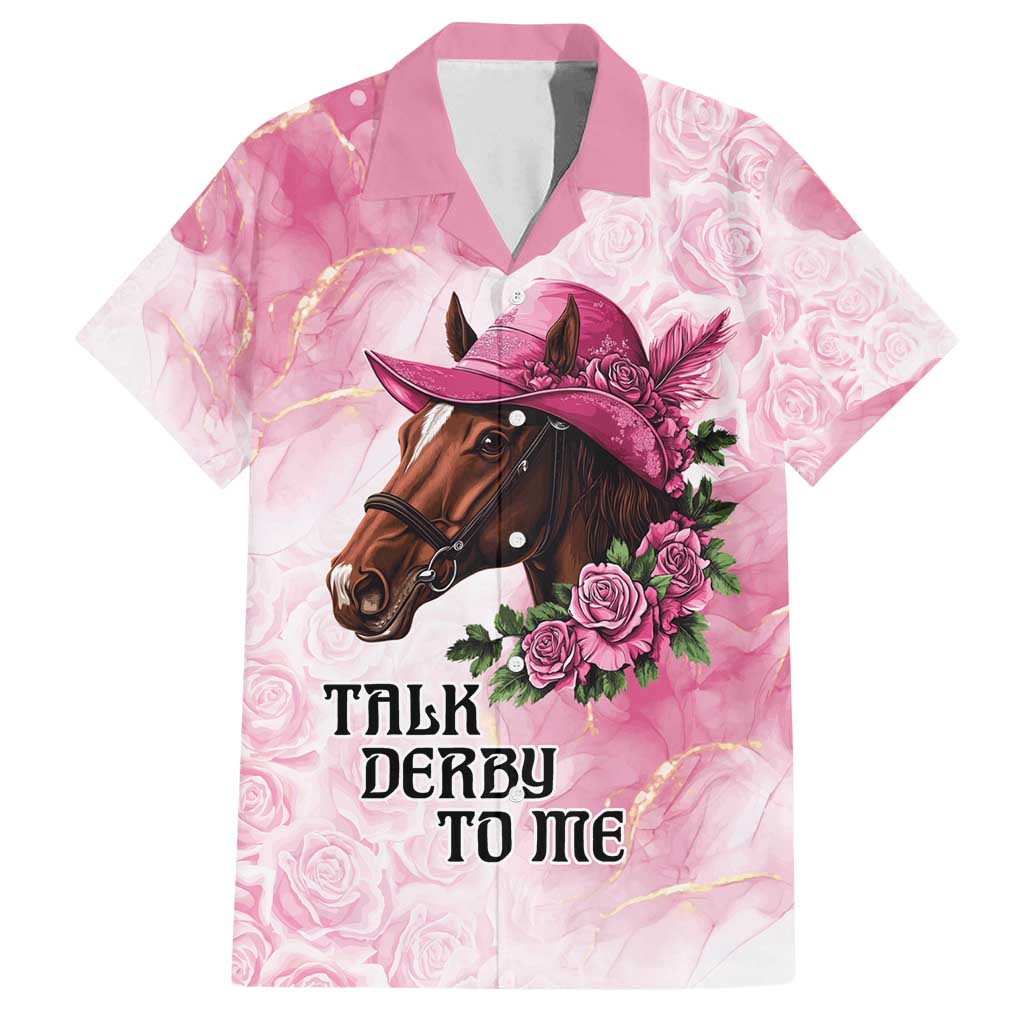 Personalized Kentucky Horse Race Family Matching Summer Maxi Dress and Hawaiian Shirt Big Hats And Horses Pink Out Party
