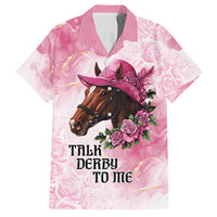 Personalized Kentucky Horse Race Family Matching Summer Maxi Dress and Hawaiian Shirt Big Hats And Horses Pink Out Party