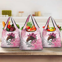 Personalized Kentucky Horse Race Grocery Bag Big Hats And Horses Pink Out Party