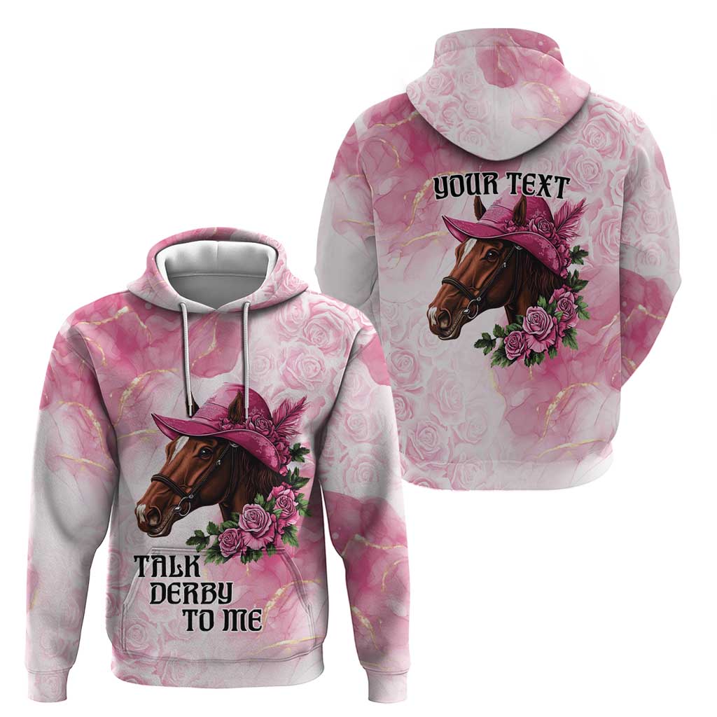Personalized Kentucky Horse Race Hoodie Big Hats And Horses Pink Out Party