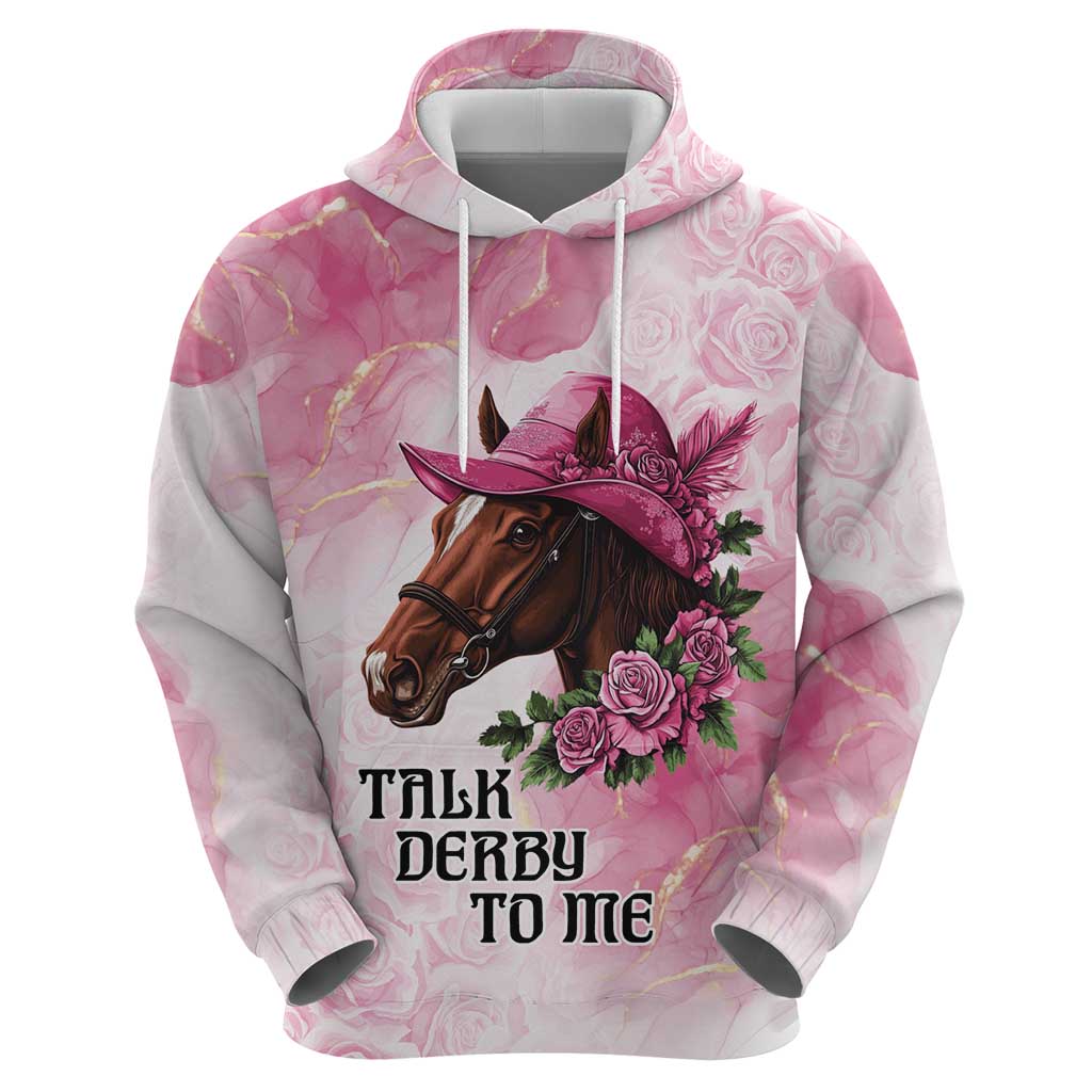 Personalized Kentucky Horse Race Hoodie Big Hats And Horses Pink Out Party