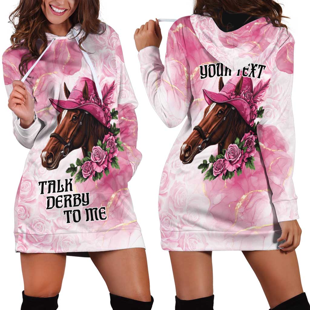 Personalized Kentucky Horse Race Hoodie Dress Big Hats And Horses Pink Out Party
